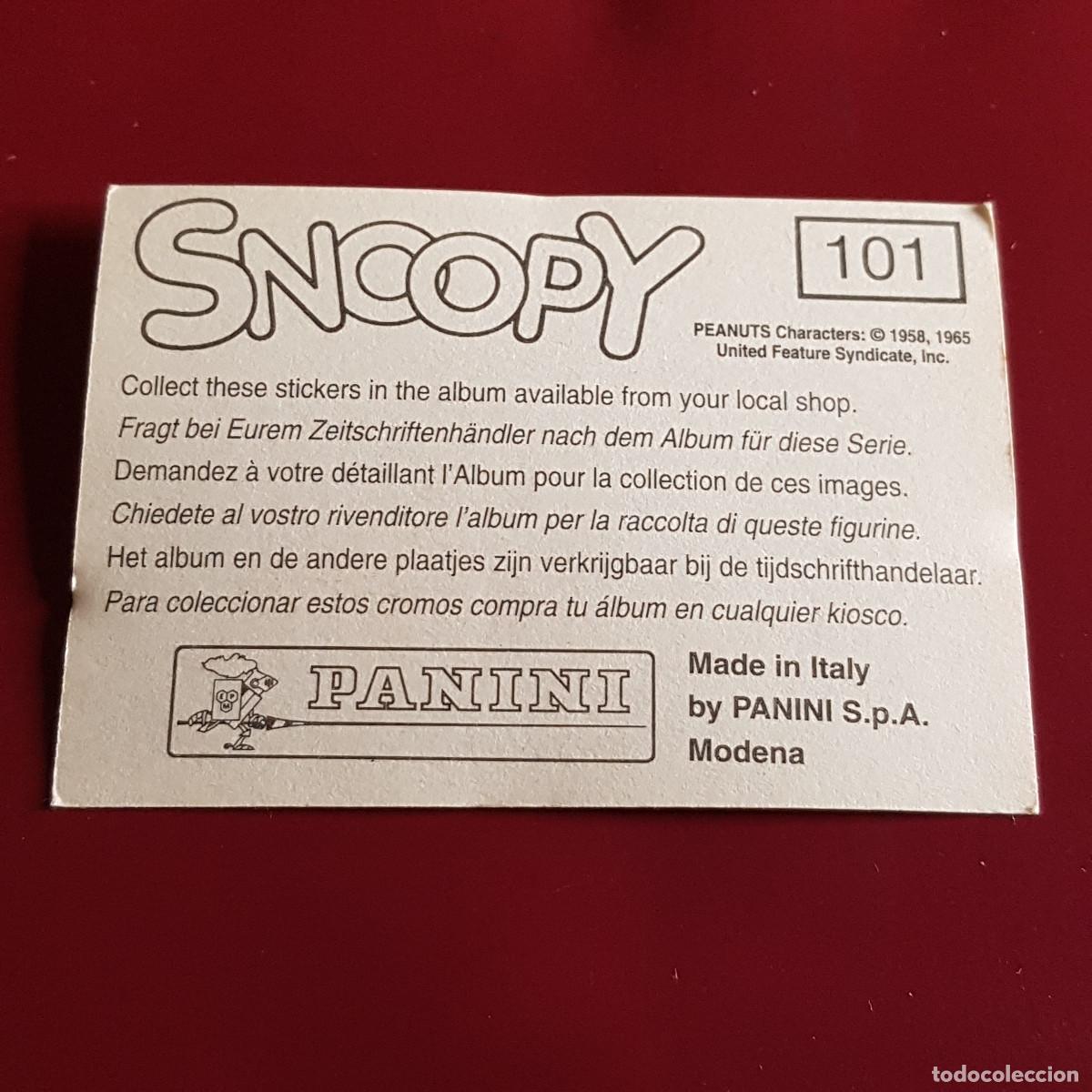 Coleccionismo cromos antiguos: PANINI - SNOOPY 1995 - 95 - 101 - NUNCA PEGADO - Foto 2