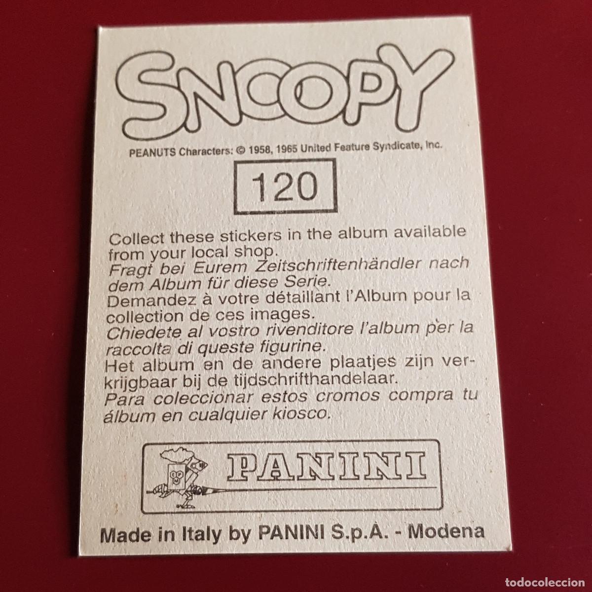 Coleccionismo cromos antiguos: PANINI - SNOOPY 1995 - 95 - 120 - NUNCA PEGADO - Foto 2