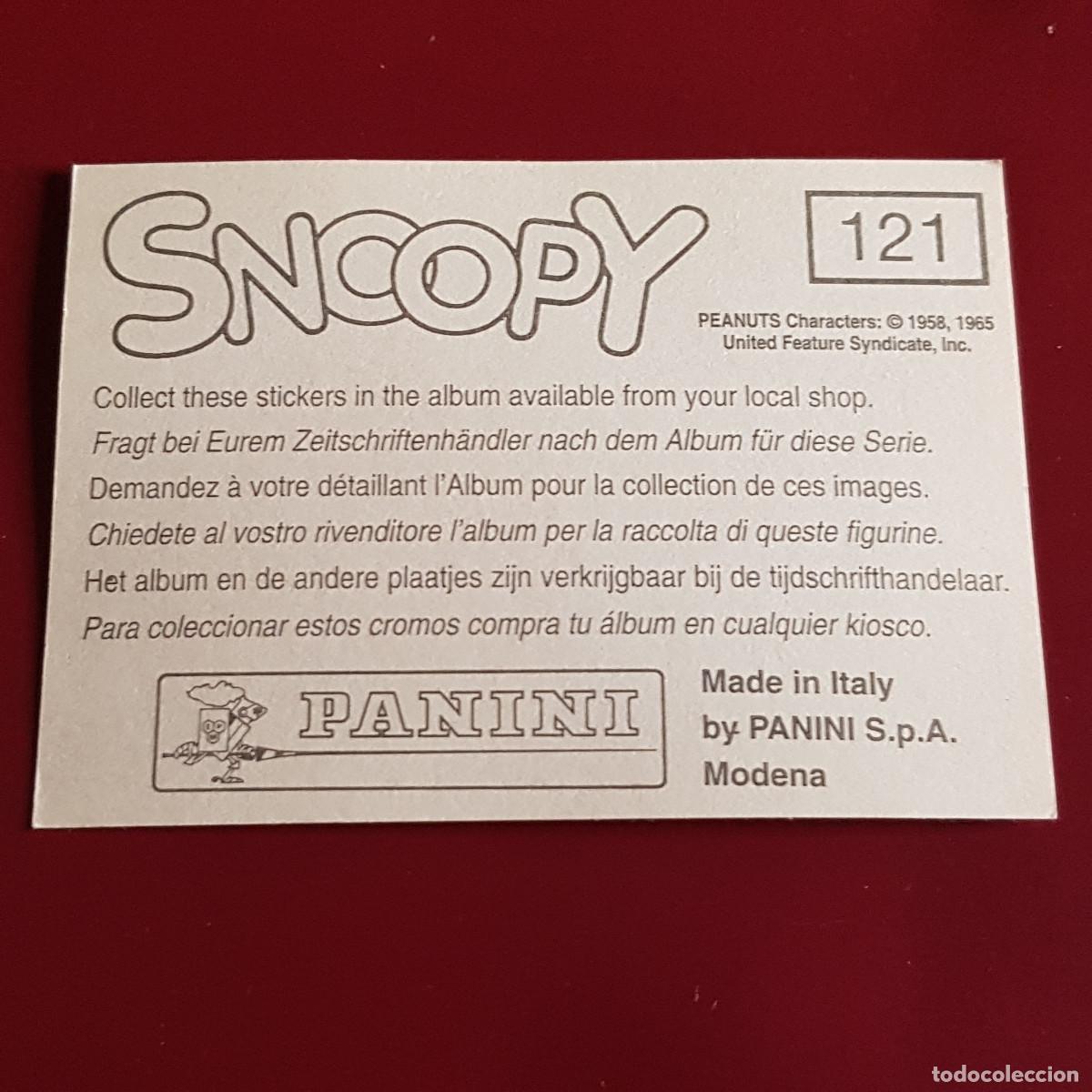 Coleccionismo cromos antiguos: PANINI - SNOOPY 1995 - 95 - 121 - NUNCA PEGADO - Foto 2