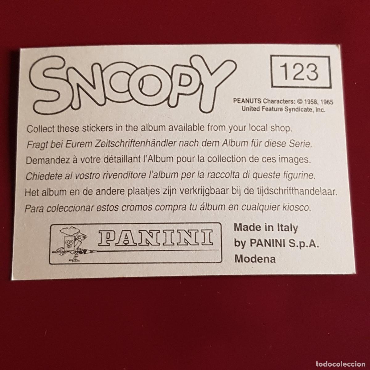 Coleccionismo cromos antiguos: PANINI - SNOOPY 1995 - 95 - 123 - NUNCA PEGADO - Foto 2