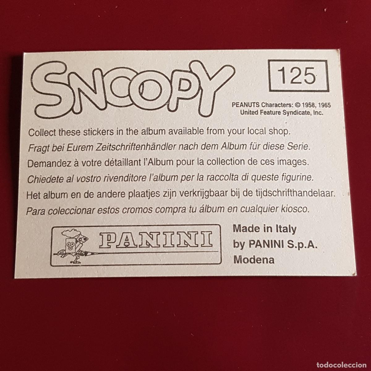 Coleccionismo cromos antiguos: PANINI - SNOOPY 1995 - 95 - 125 - NUNCA PEGADO - Foto 2
