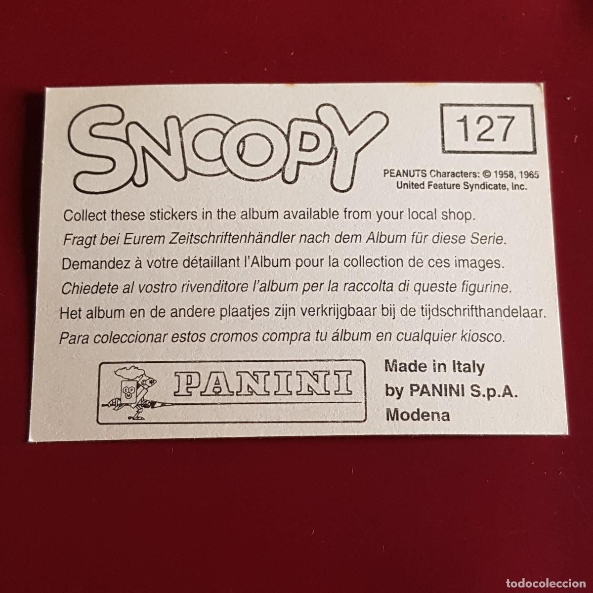 Coleccionismo cromos antiguos: PANINI - SNOOPY 1995 - 95 - 127 - NUNCA PEGADO - Foto 2