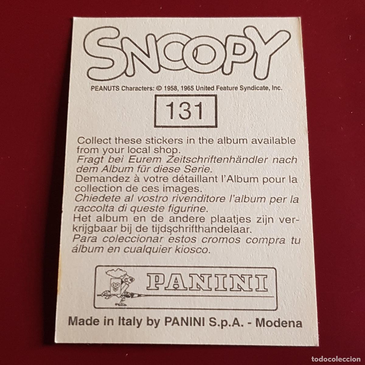 Coleccionismo cromos antiguos: PANINI - SNOOPY 1995 - 95 - 131 - NUNCA PEGADO - Foto 2