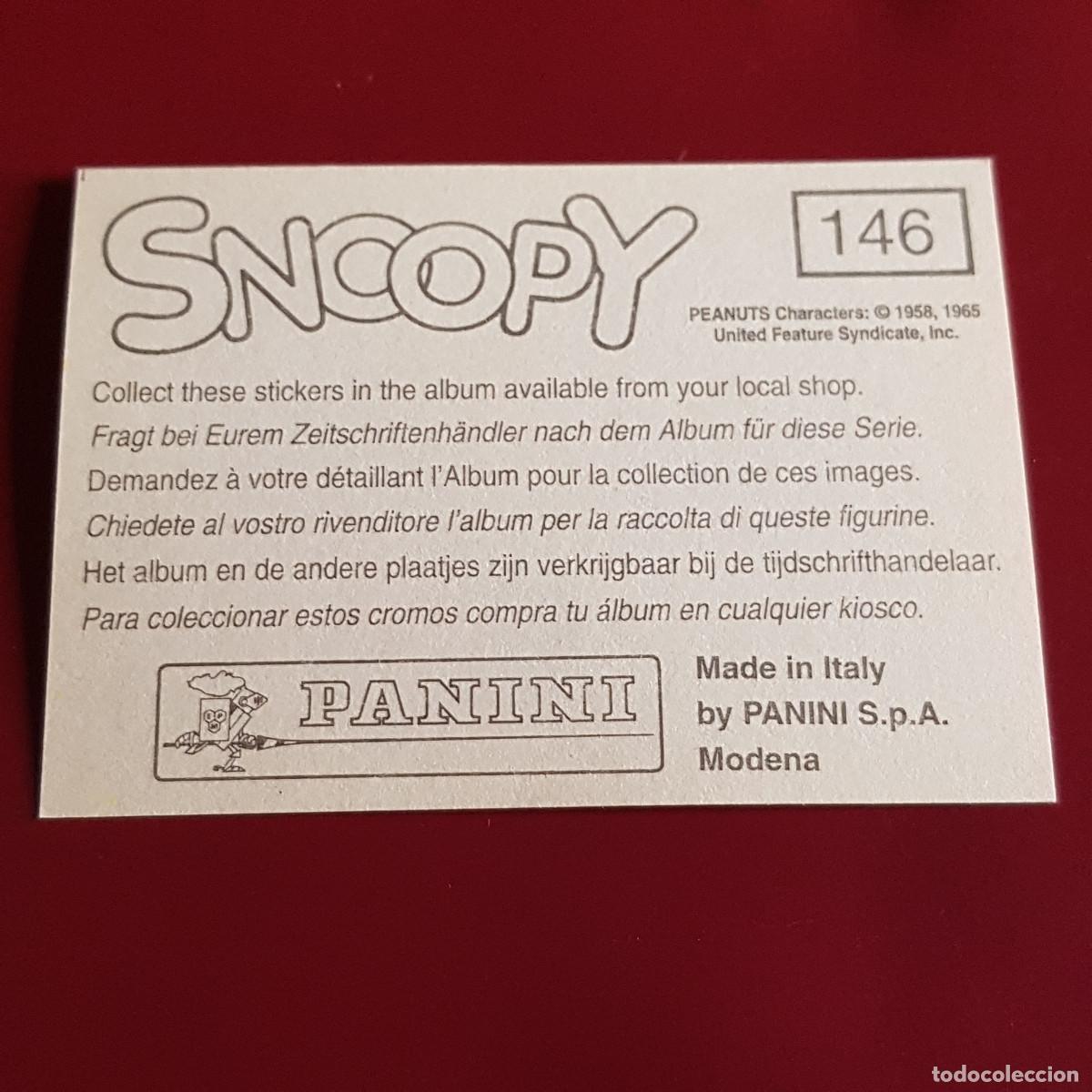 Coleccionismo cromos antiguos: PANINI - SNOOPY 1995 - 95 - 146 - NUNCA PEGADO - Foto 2