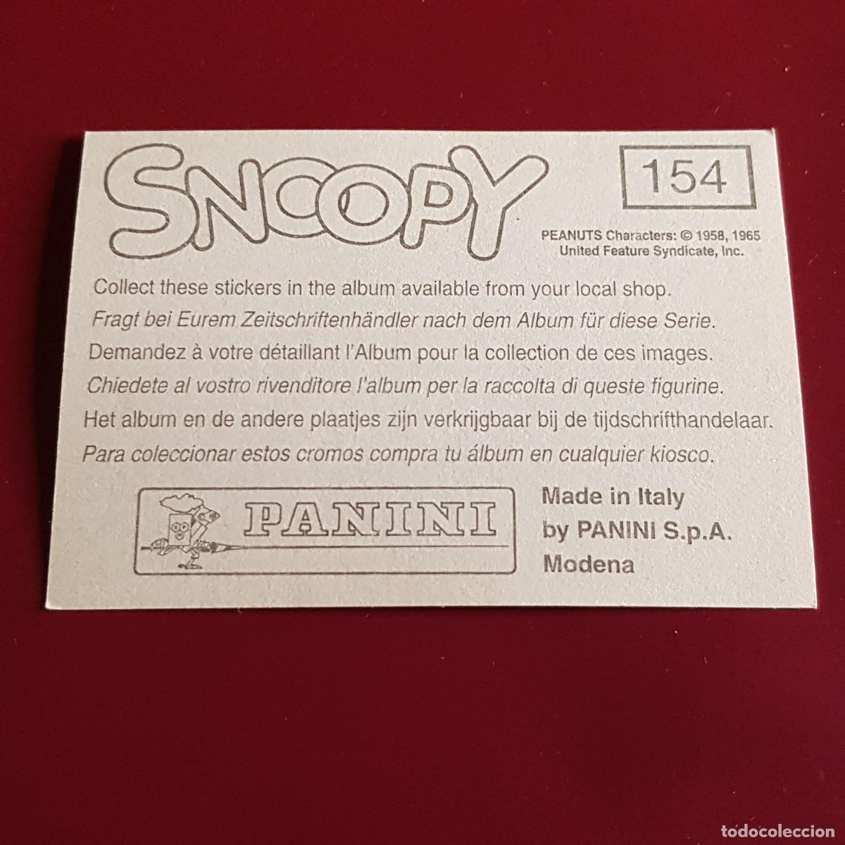 Coleccionismo cromos antiguos: PANINI - SNOOPY 1995 - 95 - 154 - NUNCA PEGADO - Foto 2