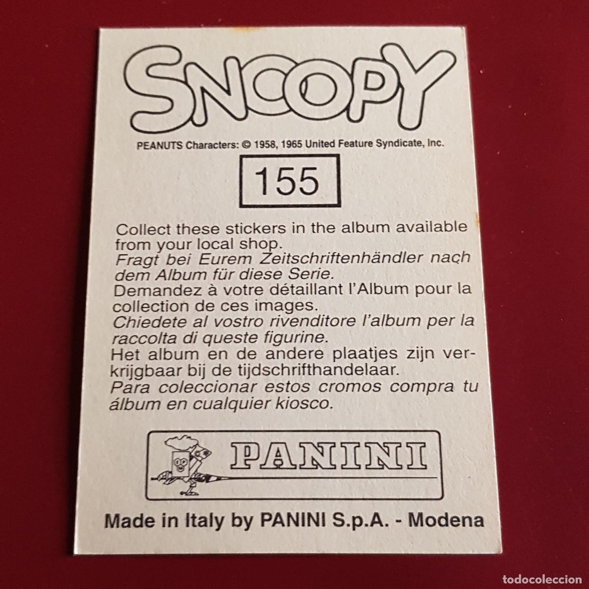 Coleccionismo cromos antiguos: PANINI - SNOOPY 1995 - 95 - 155 - NUNCA PEGADO - Foto 2