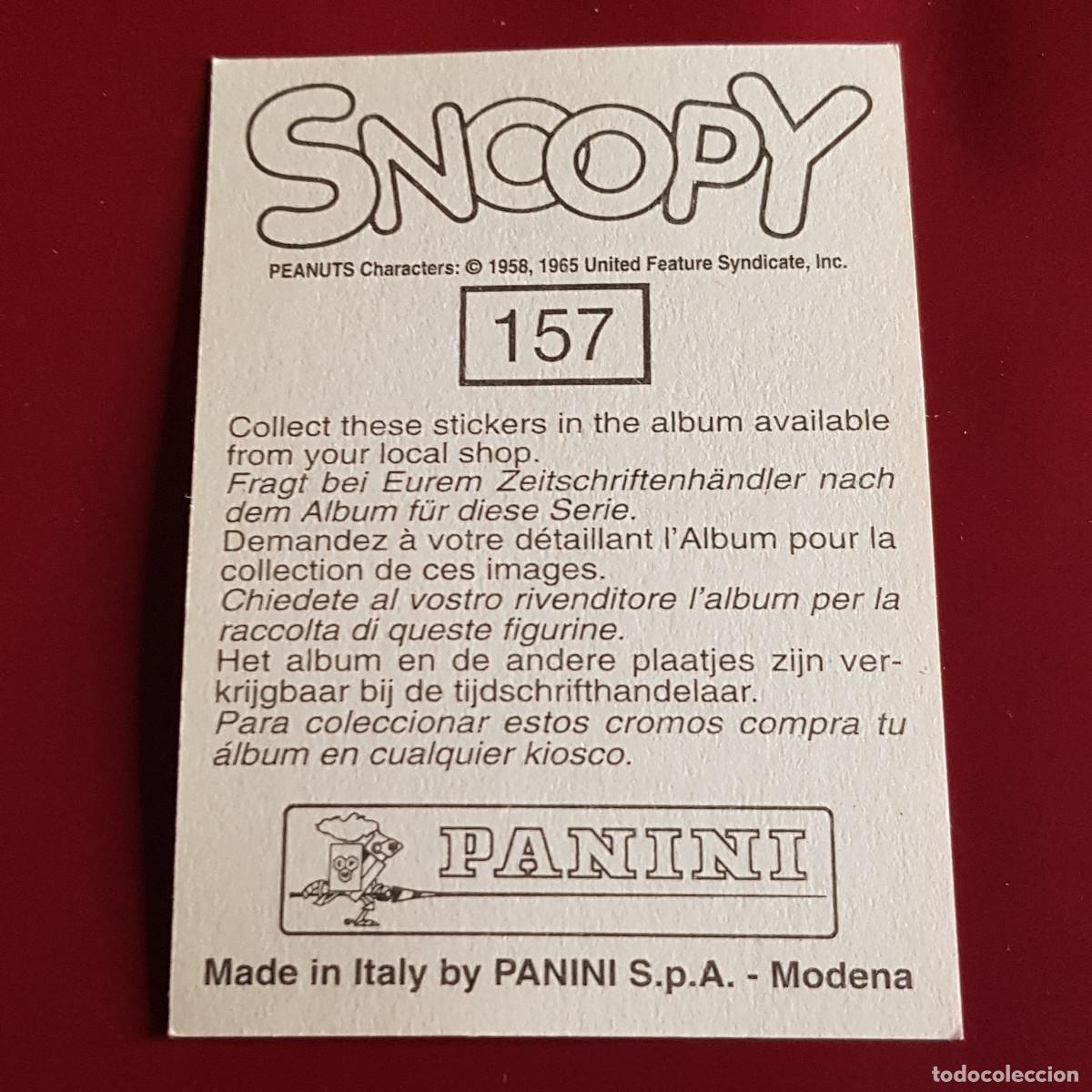 Coleccionismo cromos antiguos: PANINI - SNOOPY 1995 - 95 - 157 - NUNCA PEGADO - Foto 2
