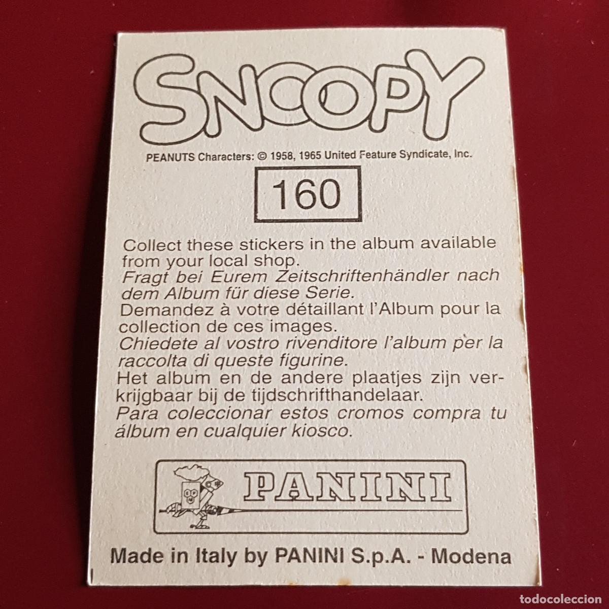 Coleccionismo cromos antiguos: PANINI - SNOOPY 1995 - 95 - 160 - NUNCA PEGADO - Foto 2