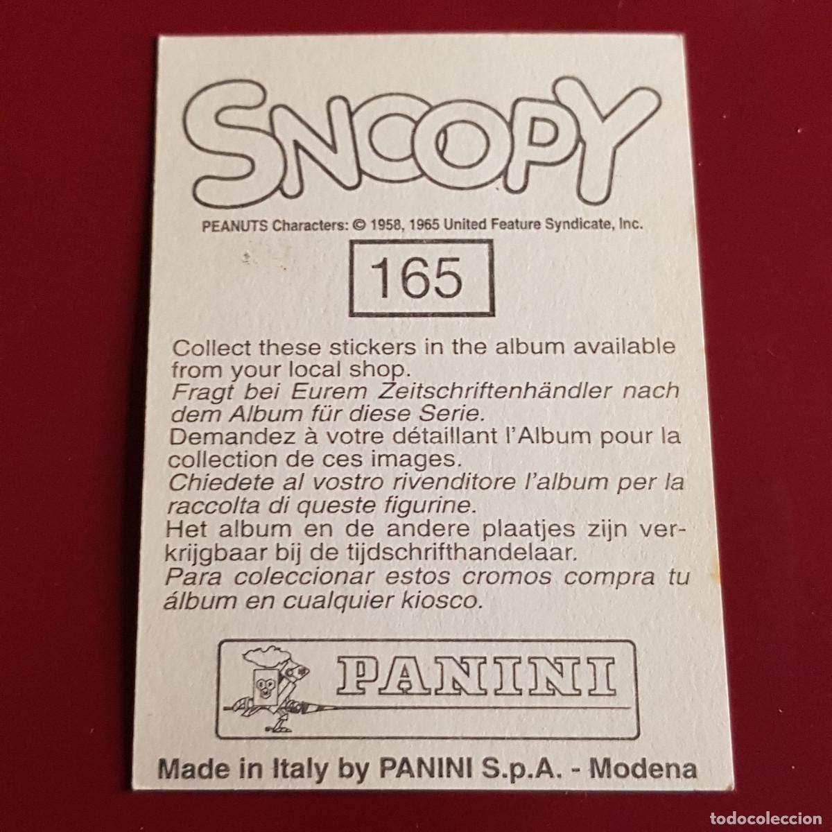 Coleccionismo cromos antiguos: PANINI - SNOOPY 1995 - 95 - 165 - NUNCA PEGADO - Foto 2