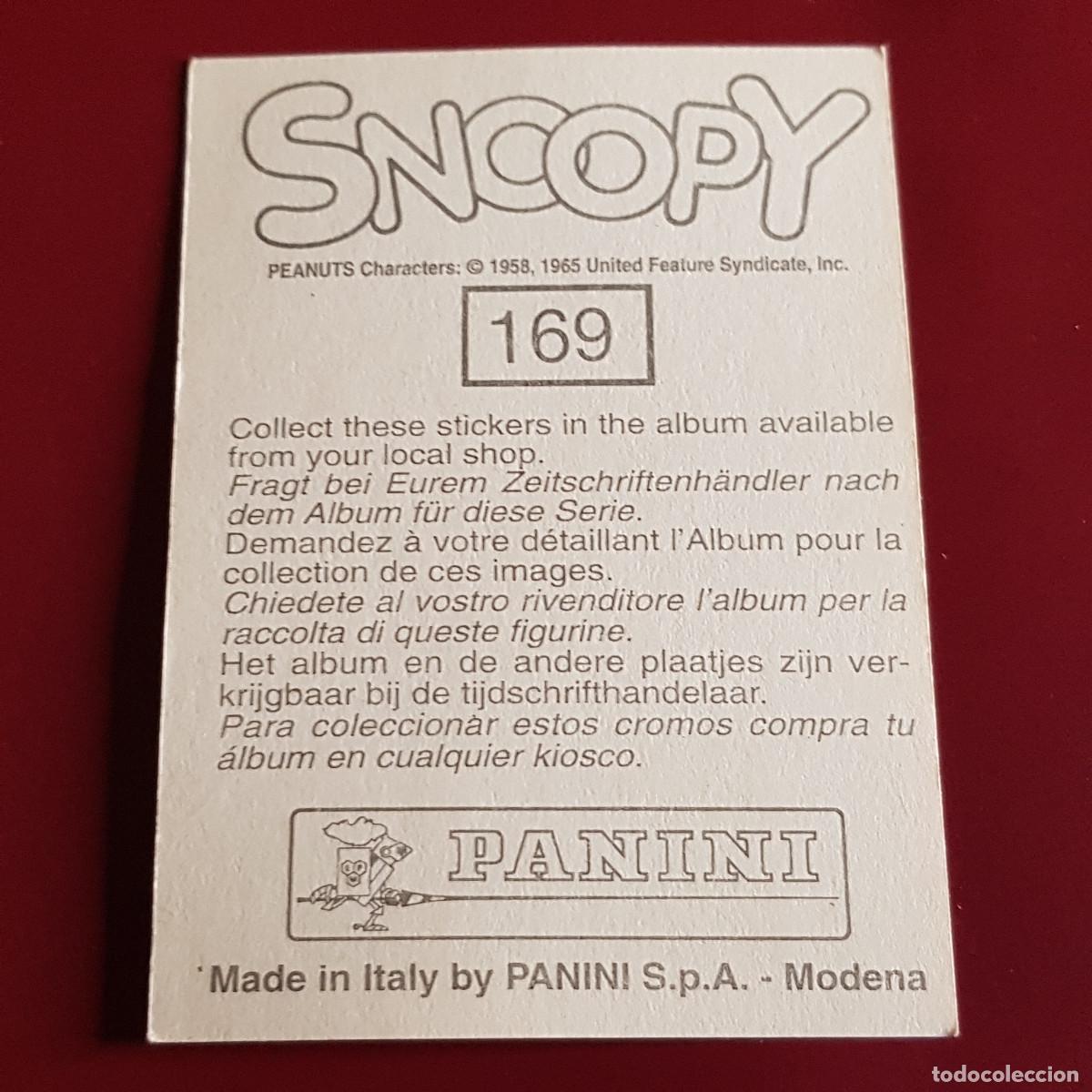 Coleccionismo cromos antiguos: PANINI - SNOOPY 1995 - 95 - 169 - NUNCA PEGADO - Foto 2
