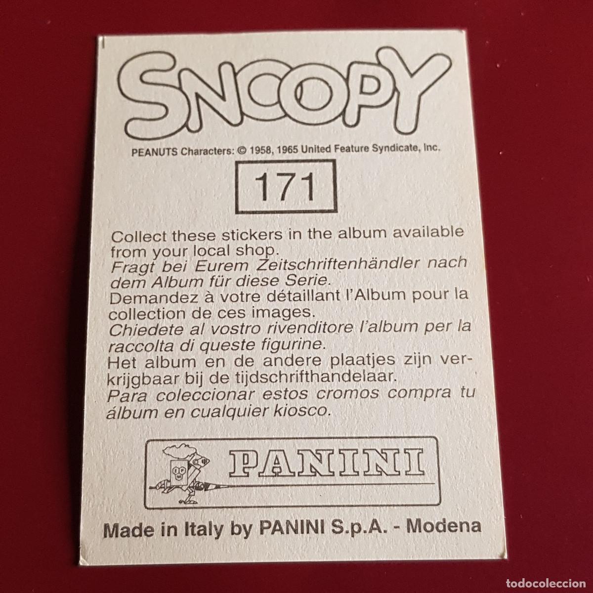Coleccionismo cromos antiguos: PANINI - SNOOPY 1995 - 95 - 171 - NUNCA PEGADO - Foto 2