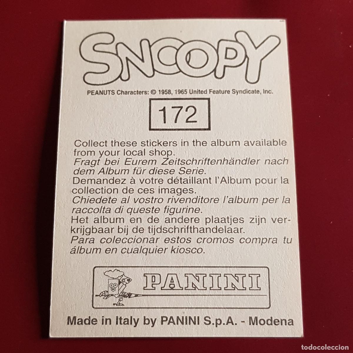 Coleccionismo cromos antiguos: PANINI - SNOOPY 1995 - 95 - 172 - NUNCA PEGADO - Foto 2