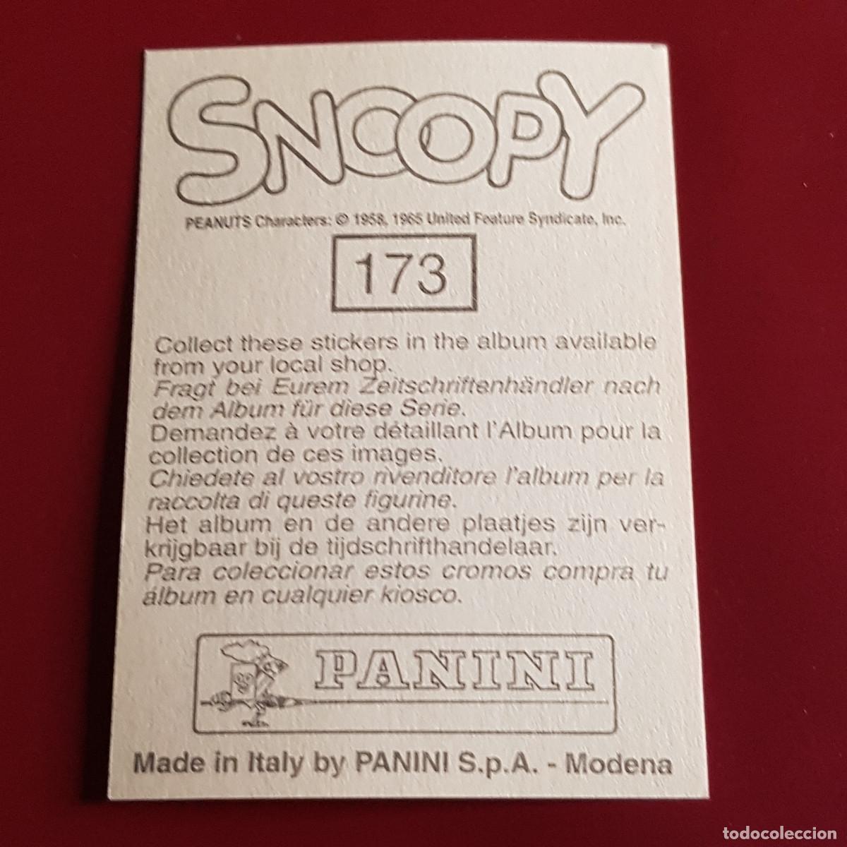Coleccionismo cromos antiguos: PANINI - SNOOPY 1995 - 95 - 173 - NUNCA PEGADO - Foto 2