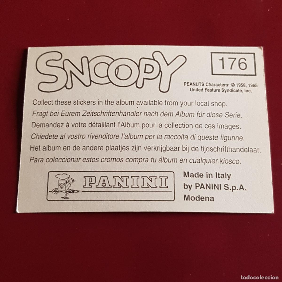 Coleccionismo cromos antiguos: PANINI - SNOOPY 1995 - 95 - 176 - NUNCA PEGADO - Foto 2