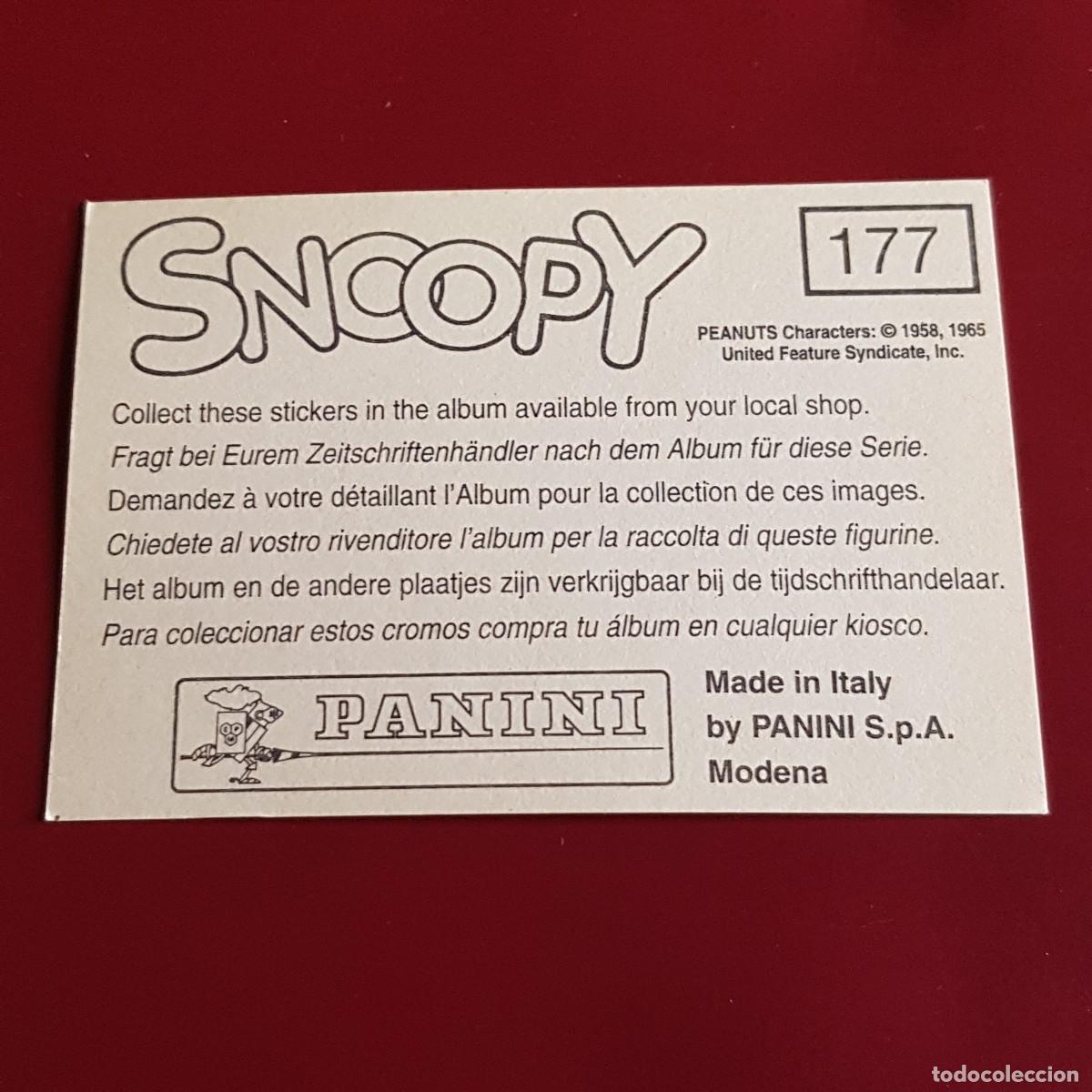 Coleccionismo cromos antiguos: PANINI - SNOOPY 1995 - 95 - 177 - NUNCA PEGADO - Foto 2