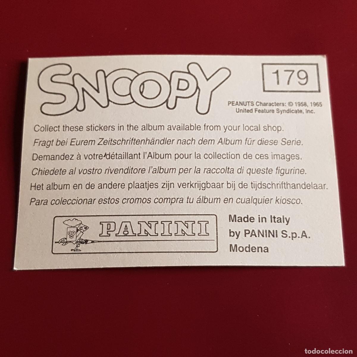 Coleccionismo cromos antiguos: PANINI - SNOOPY 1995 - 95 - 179 - NUNCA PEGADO - Foto 2
