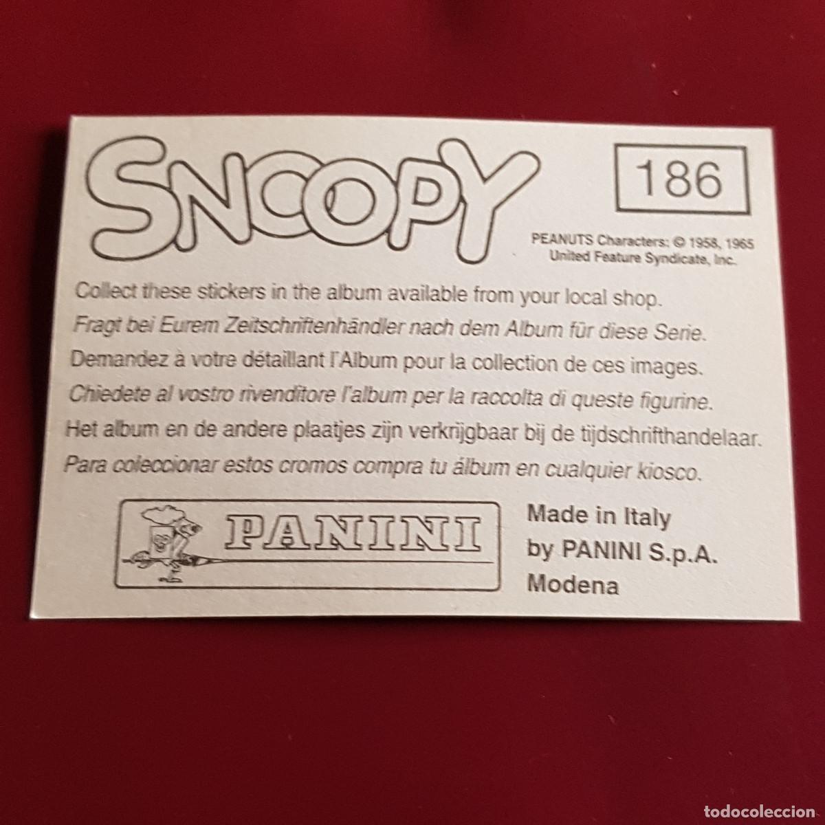 Coleccionismo cromos antiguos: PANINI - SNOOPY 1995 - 95 - 186 - NUNCA PEGADO - Foto 2