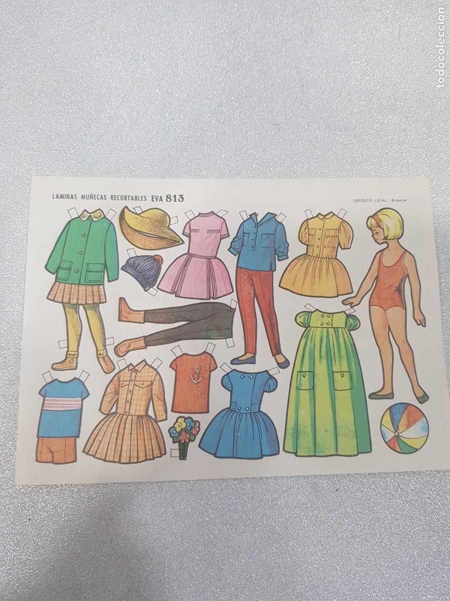 Coleccionismo cromos antiguos: lote de laminas de mu&ntilde;ecas recortables eva - Foto 2