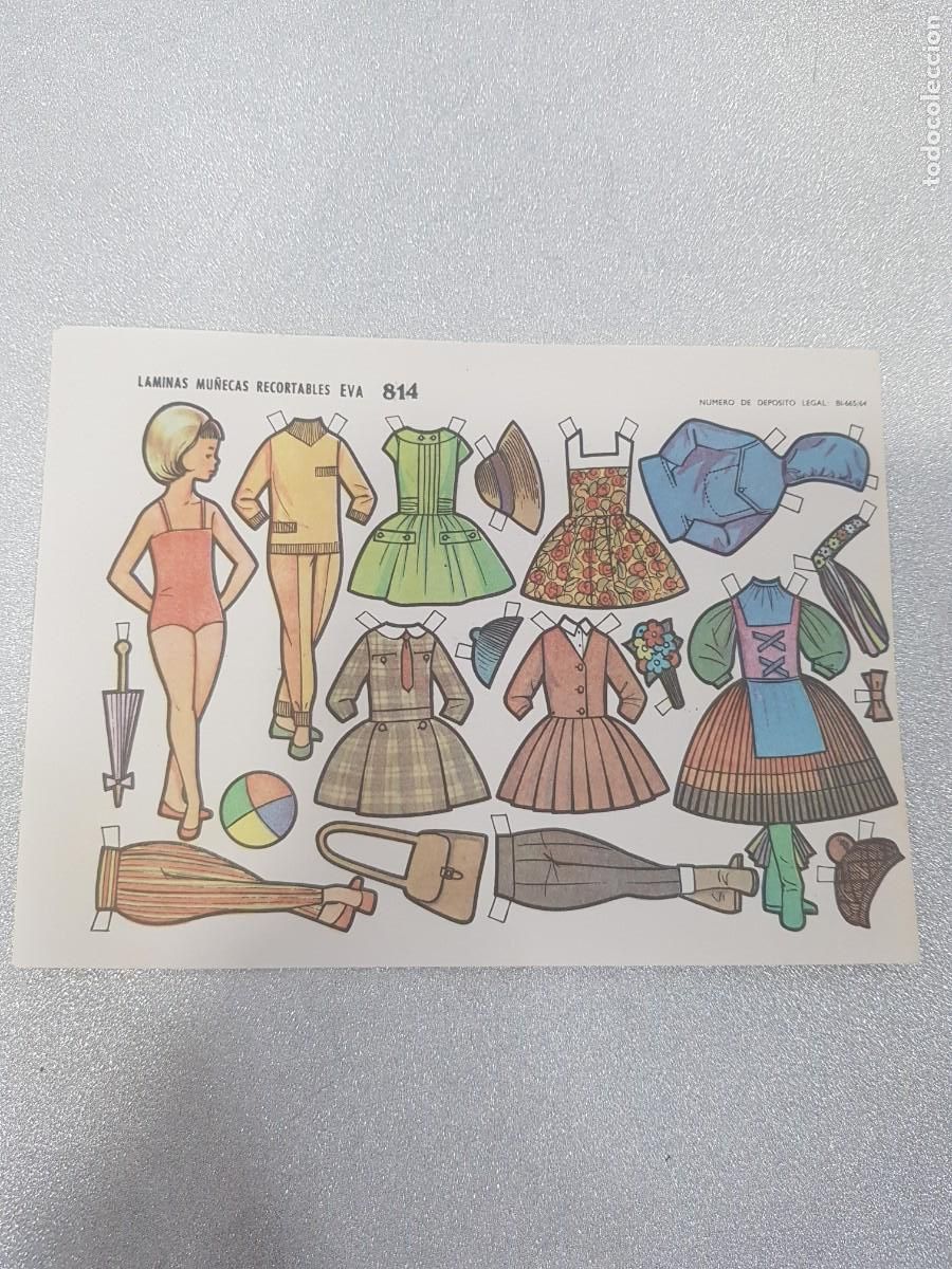 Coleccionismo cromos antiguos: lote de laminas de mu&ntilde;ecas recortables eva - Foto 3