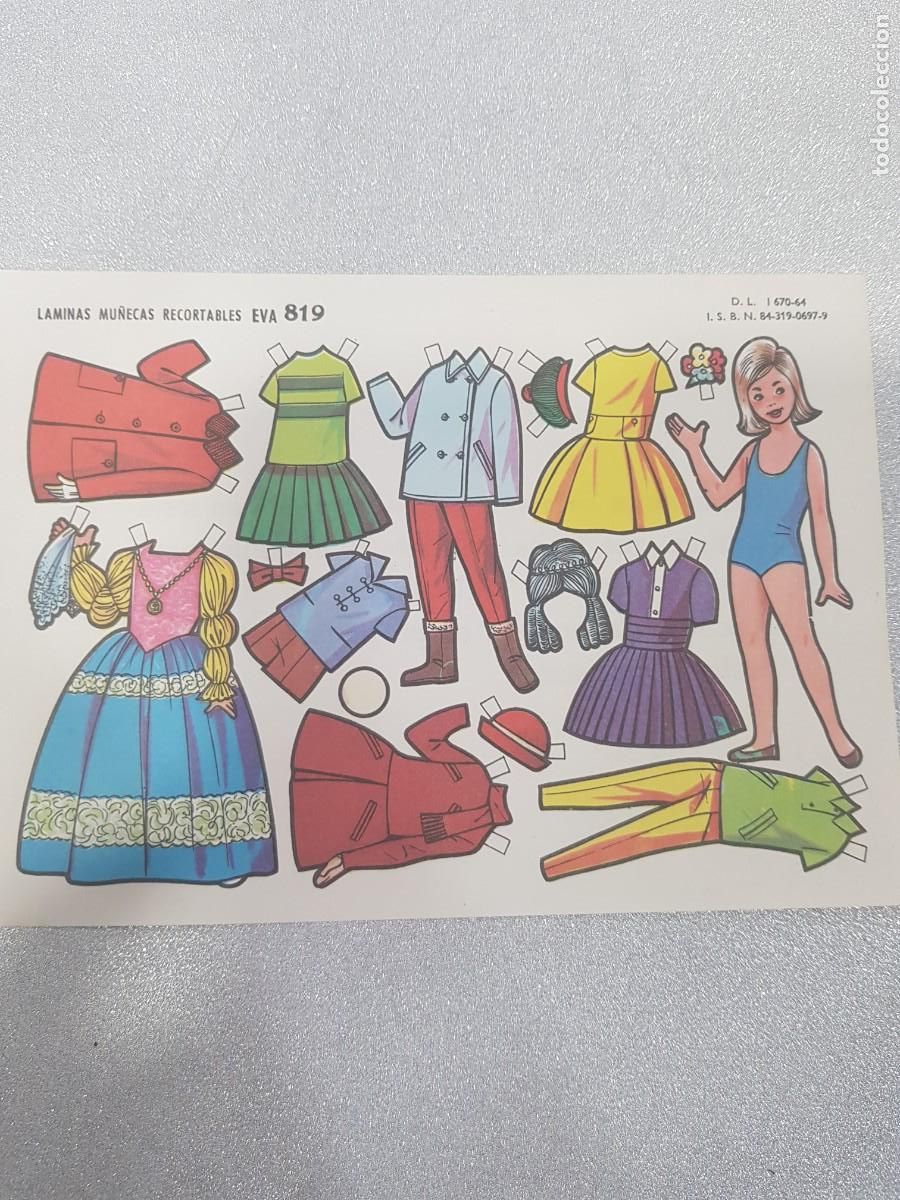 Coleccionismo cromos antiguos: lote de laminas de mu&ntilde;ecas recortables eva - Foto 6