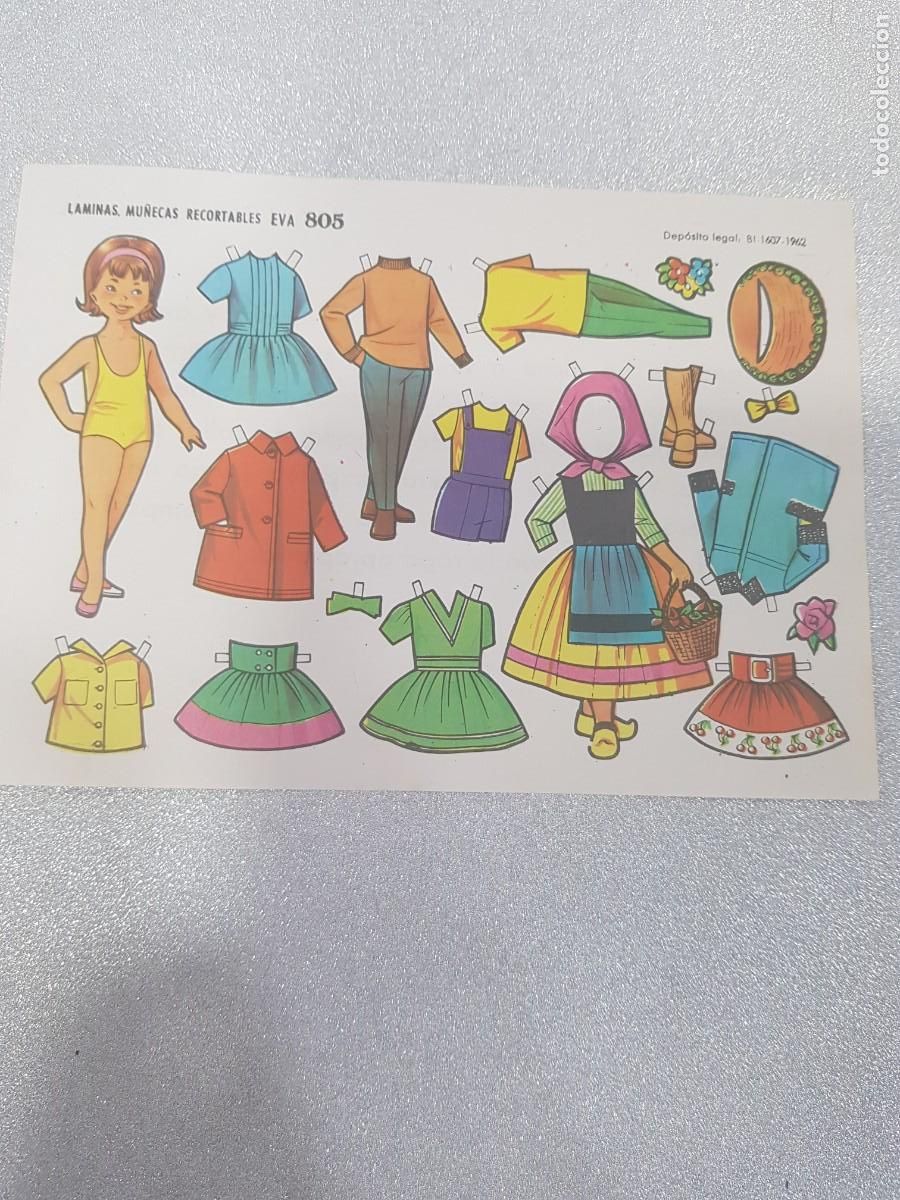 Coleccionismo cromos antiguos: lote de laminas de mu&ntilde;ecas recortables eva - Foto 7