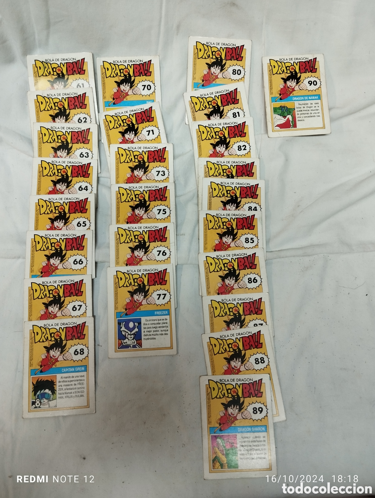 Coleccionismo cromos antiguos: Lote de 67 cromos de Drag&oacute;n Ball - Foto 2