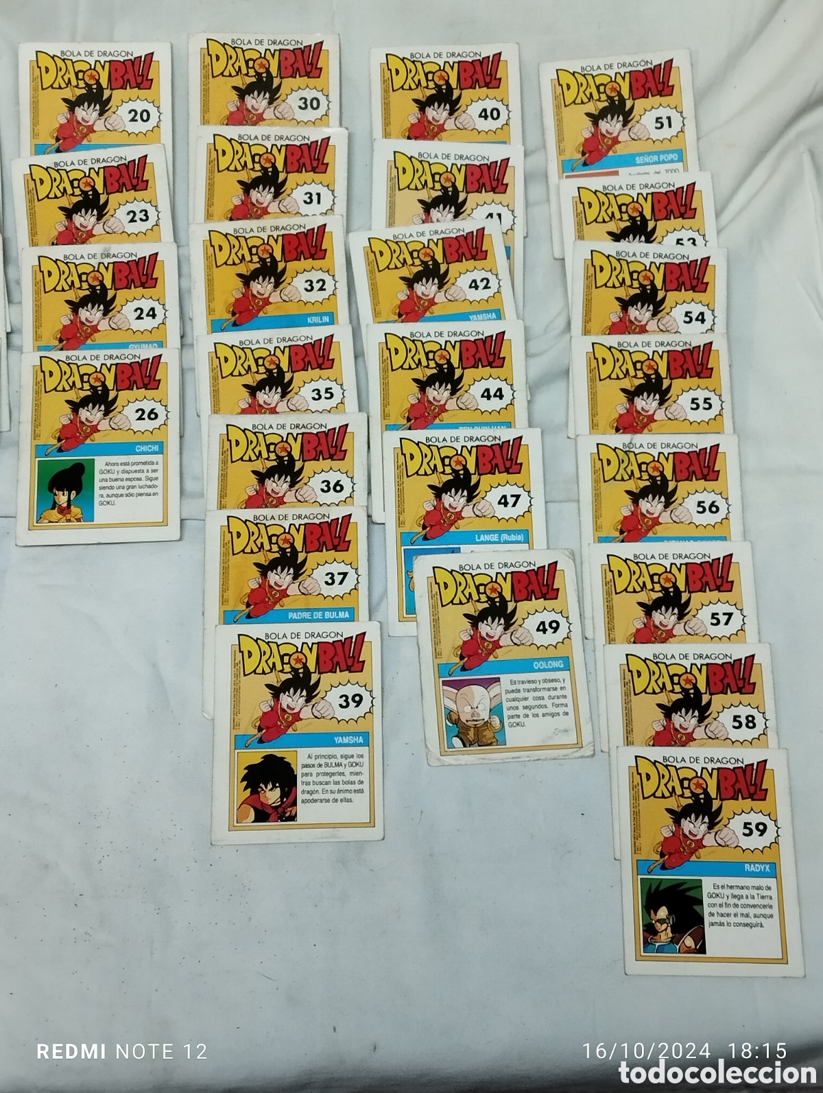 Coleccionismo cromos antiguos: Lote de 67 cromos de Drag&oacute;n Ball - Foto 3