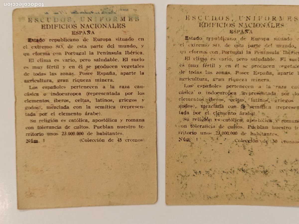 Coleccionismo cromos antiguos: ESCUDOS UNIFORMES EDIFICIOS NACIONALES - 2 DE ESPA&Ntilde;A - COLECCION DE CROMOS COMPLETA -(U-165) - Foto 9