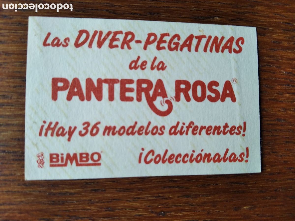 Coleccionismo cromos antiguos: Diver-pegatina Pantera Rosa Bimbo - Foto 2