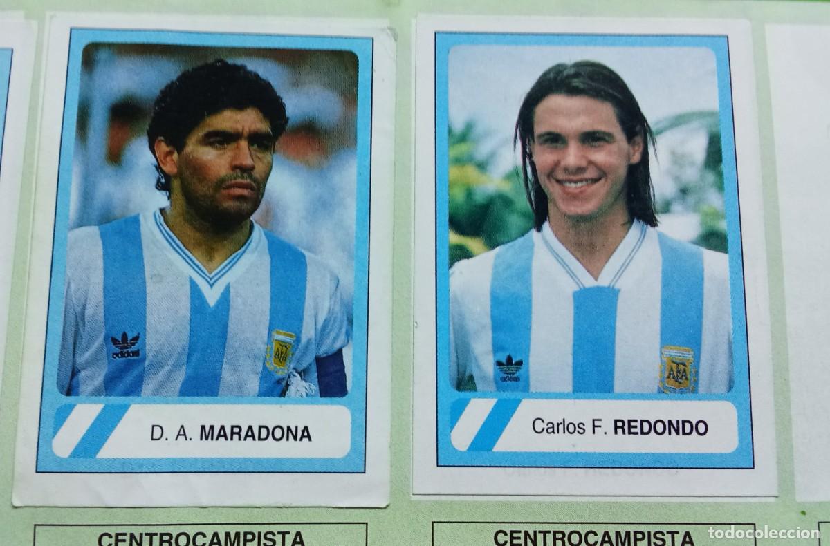 Coleccionismo Cromos antiguos: EDICIONES ESTADIO MARADONA Y REDONDO MUNDIAL USA 94 RECORTADOS