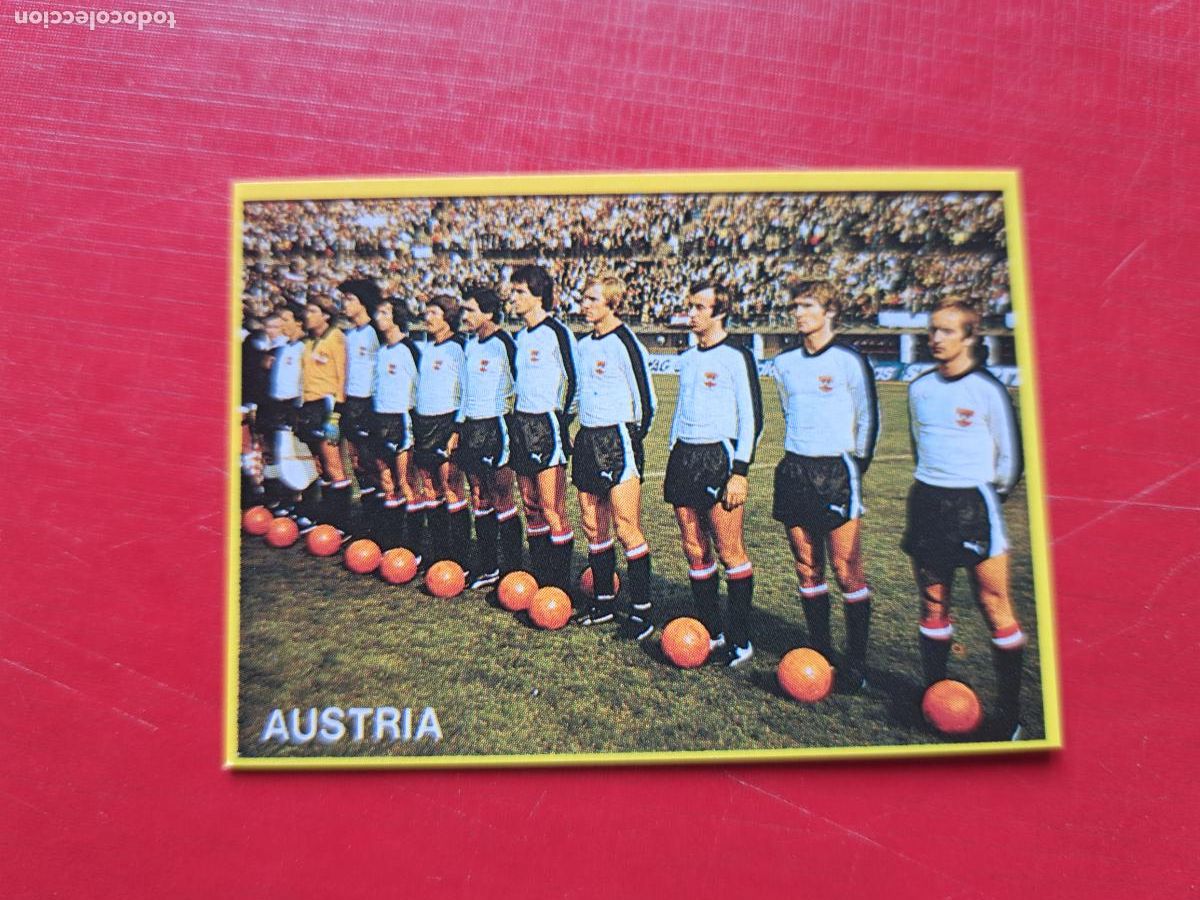 Coleccionismo Cromos antiguos: XX FUTBOL EN ACCION DANONE MUNDIAL 82 N&ordm; 51 ALINEACION AUSTRIA NUNCA PEGADO