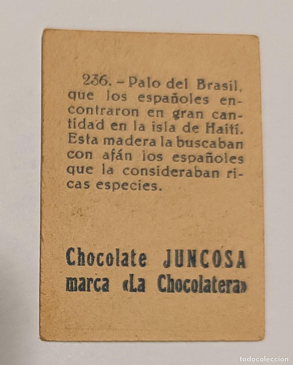 Coleccionismo cromos antiguos: CROMO N&ordm;236 : CRIST&Oacute;BAL COL&Oacute;N.CHOCOLATE JUNCOSA - Foto 2