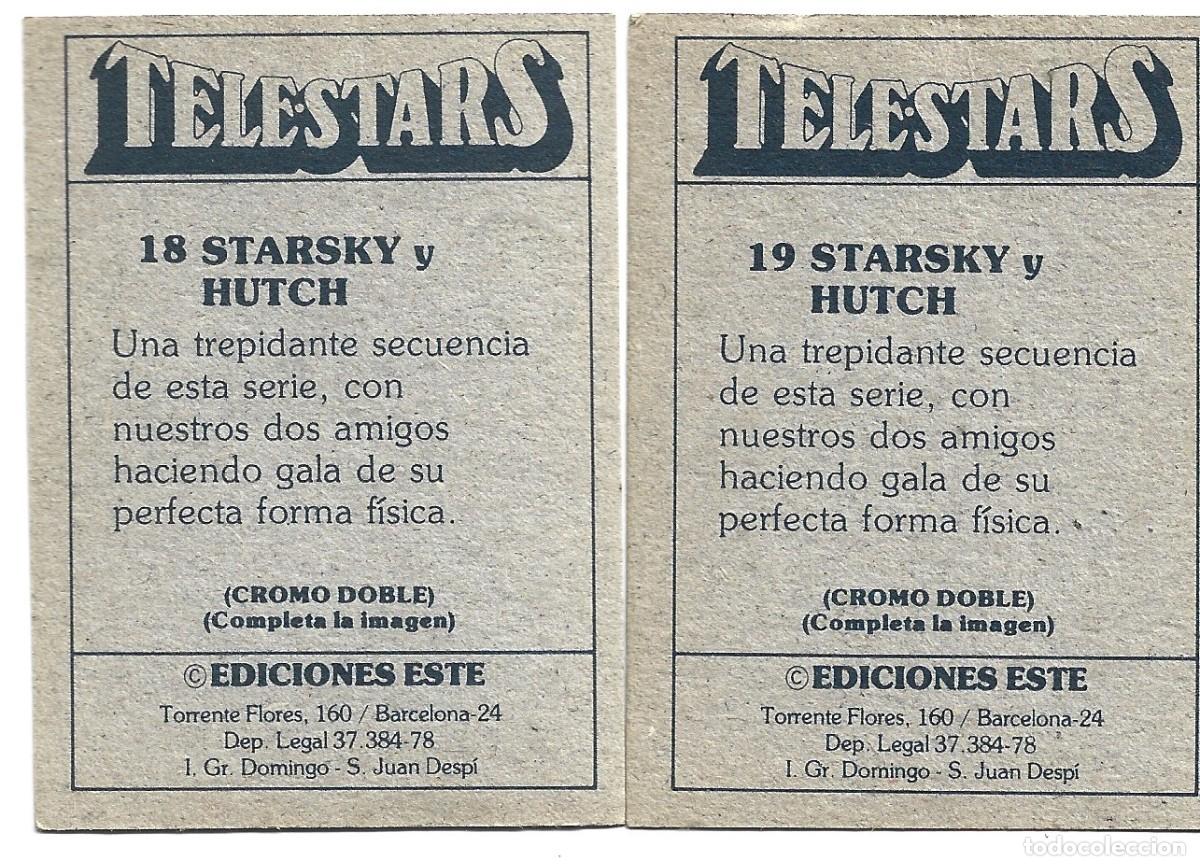Coleccionismo cromos antiguos: DOS CROMOS DE DE TELESTARS DE CASA ESTE N&ordm; 18 - 19 - Foto 2