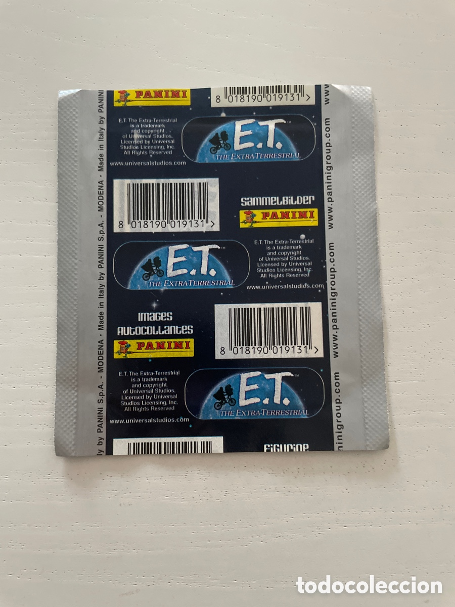 Coleccionismo cromos antiguos: Sobre de cromos sin abrir E.T. EL EXTRA-TERRESTRE - Foto 2