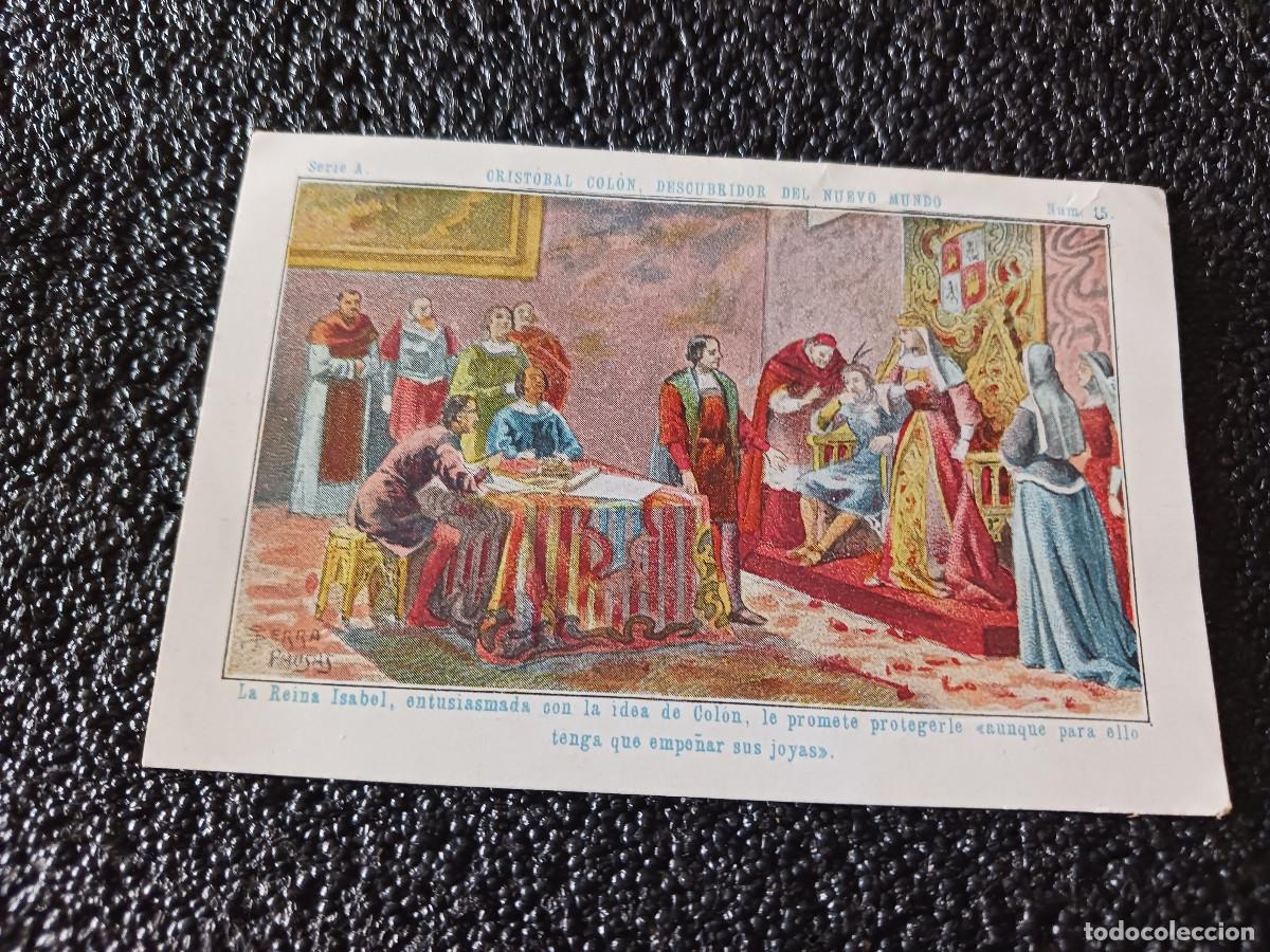 Coleccionismo cromos antiguos: CRIST&Oacute;BAL COL&Oacute;N CHOCOLATES JUNCOSA N&deg; 15 - Foto 1