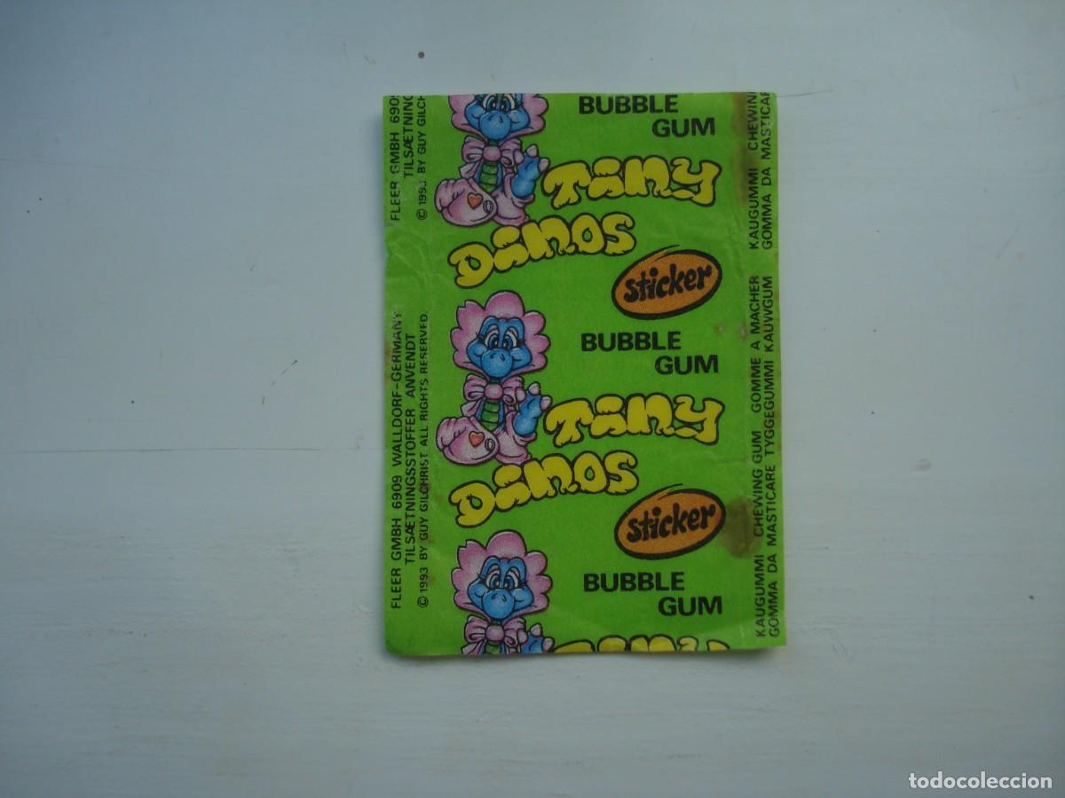 Coleccionismo cromos antiguos: TINY DINOS ENVOLTORIO CROMOS CHICLES! WRAPPER KAUGUMMI BILDER BUBBLE GUM! - Foto 1