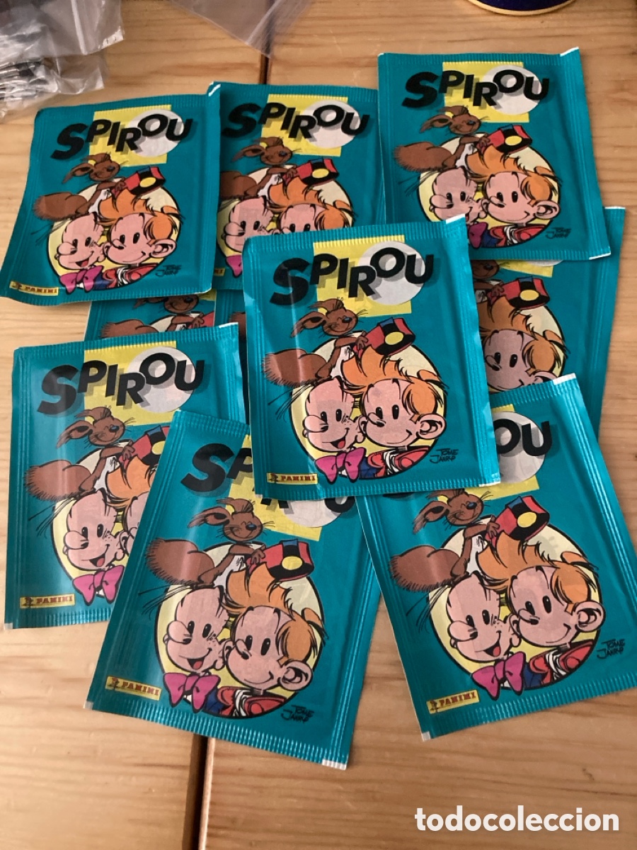 Coleccionismo cromos antiguos: 10 sobres sin abrir Spirou - Foto 1