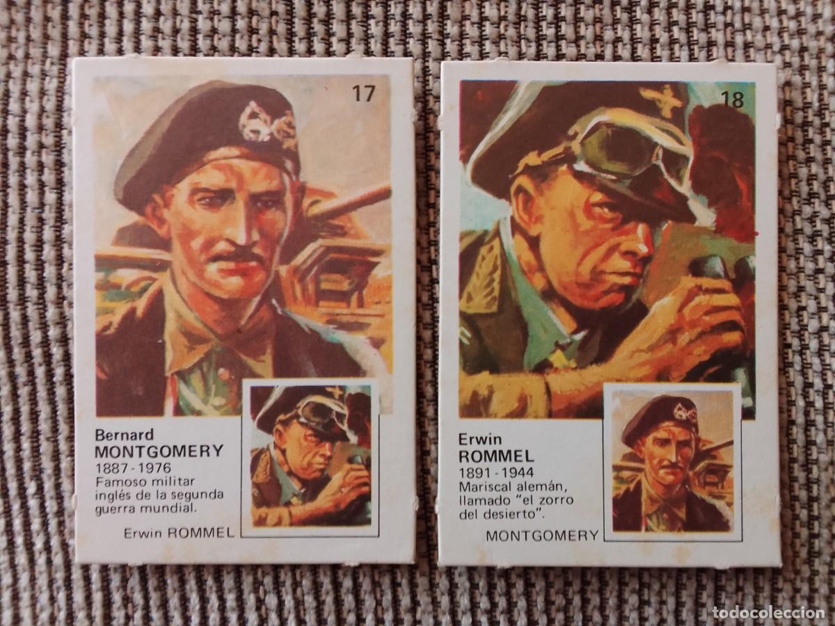 Coleccionismo cromos antiguos: YUPICROMOS. ORTIZ. BUSCA LA PAREJA. 17 Y 18. MONTGOMERY. ROMMEL.