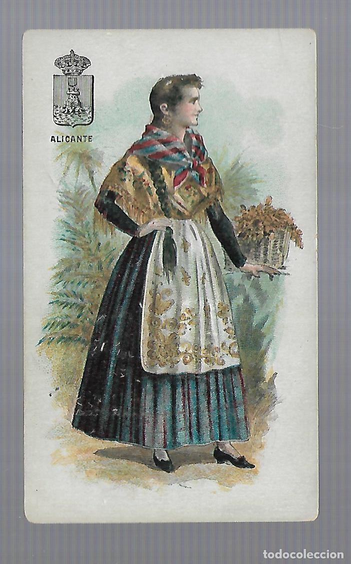 Coleccionismo cromos antiguos: M37- ALICANTE- COLECCION DE TIPOS DE LAS 49 PROVINCIAS ESPA&Ntilde;OLAS. CHOCOLATE JAIME BOIX. BARCELONA.