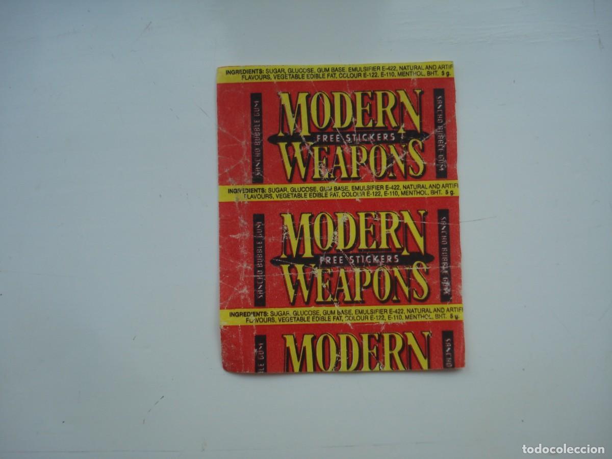 Coleccionismo cromos antiguos: MODERN WEAPONS ENVOLTORIO CROMOS CHICLES! WRAPPER KAUGUMMI BILDER BUBBLE GUM! - Foto 1