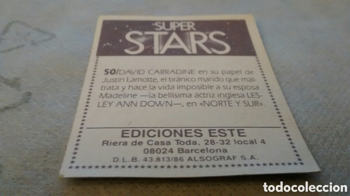 Coleccionismo cromos antiguos: SUPER STARS, ESTE, 50 - Foto 2