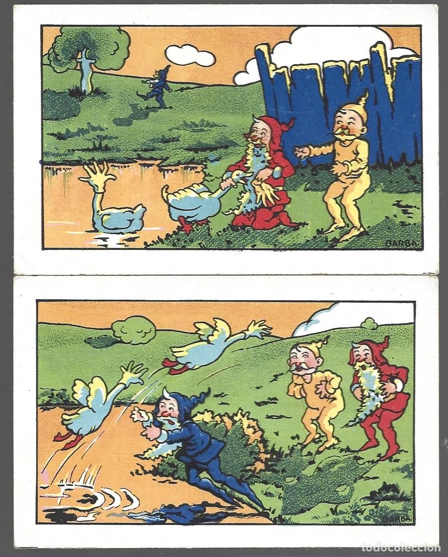 Coleccionismo cromos antiguos: CROMOS DE LOS ALEGRES ENANOS PETER Y PAN SERIE DE 10 CROMOS - Foto 2