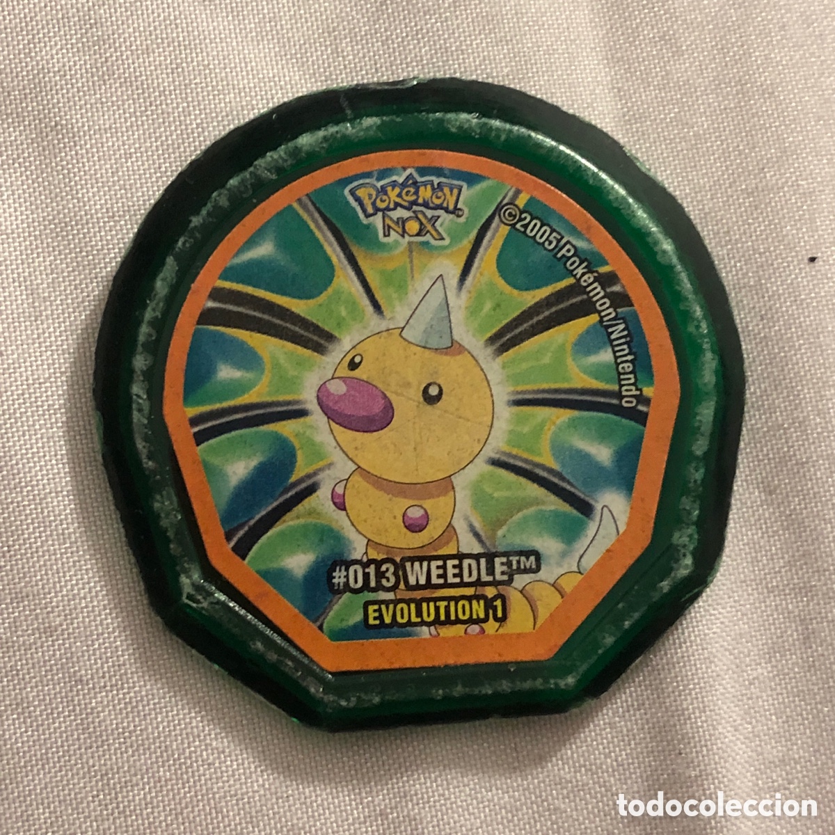 Coleccionismo cromos antiguos: TAZO DE POKEMON NOX - #013 WEEDLE. EVOLUTION 1 - 2005 NINTENDO - Foto 1