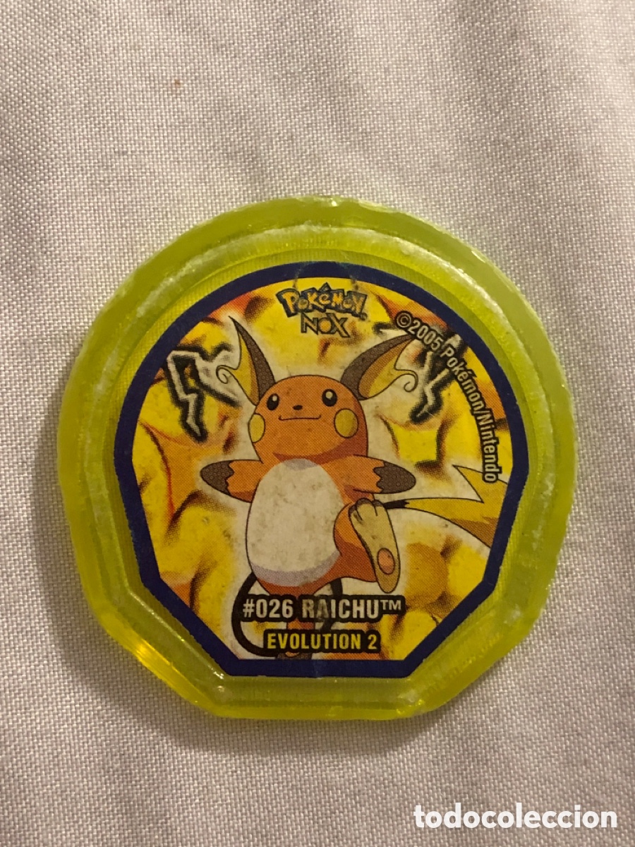 Coleccionismo cromos antiguos: TAZO DE POKEMON NOX - #026 RAICHU. EVOLUTION 2 - 2005 NINTENDO - Foto 1