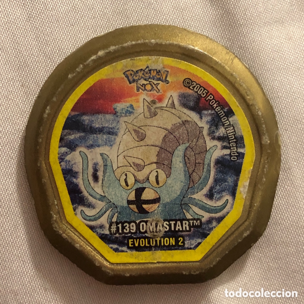 Coleccionismo cromos antiguos: TAZO DE POKEMON NOX - # 139 OMASTAR. EVOLUTION 2 - 2005 NINTENDO - Foto 1