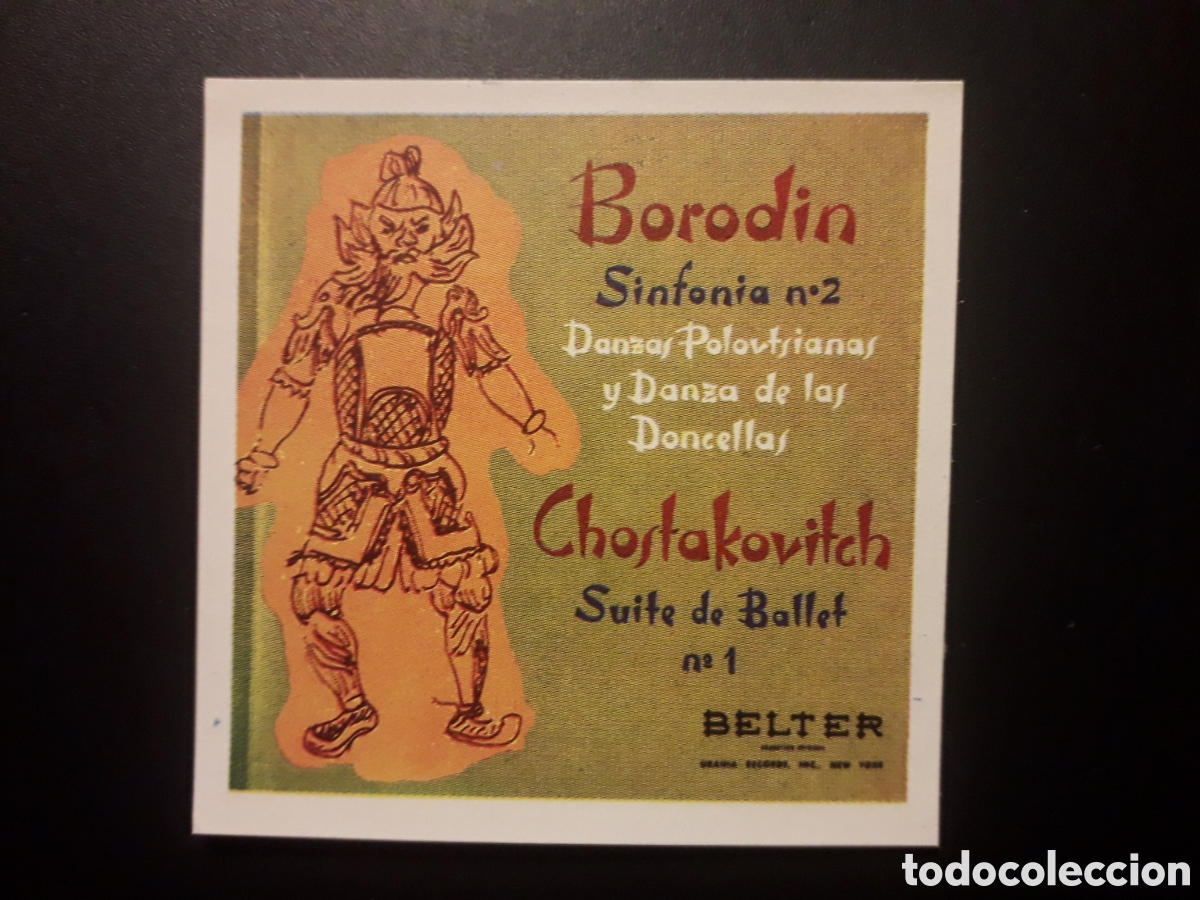 Colecionismo Cromos antigos: BORODIN, SINFON&Iacute;A 2, N&deg; 101 ALBUM DISC-CROM 1960 SIN PEGAR PEDIDO M&Iacute;NIMO 3&euro;