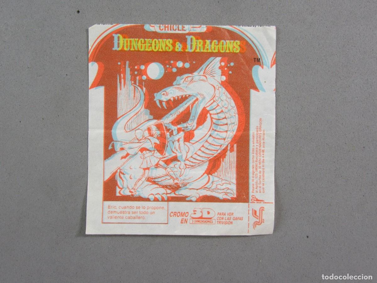 Coleccionismo cromos antiguos: Cromo chicle dragones y mazmorras 3D. - Foto 1
