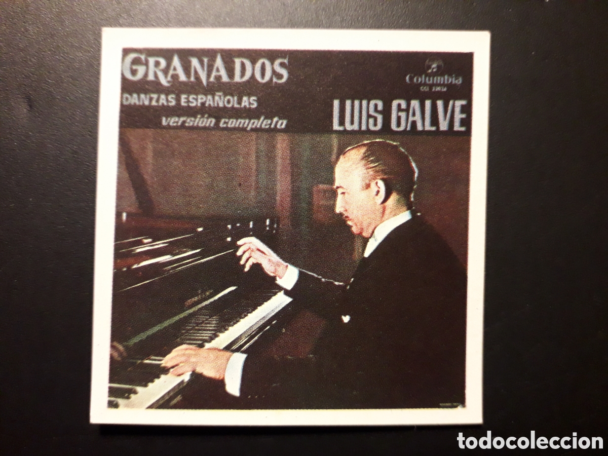 Collectionnisme Cartes &agrave; collectionner anciennes: GRANADOS, DANZAS ESPA&Ntilde;OLAS. LUIS GALVE N&deg; 103 ALBUM DISC-CROM 1960 SIN PEGAR PEDIDO M&Iacute;NIMO 3&euro;