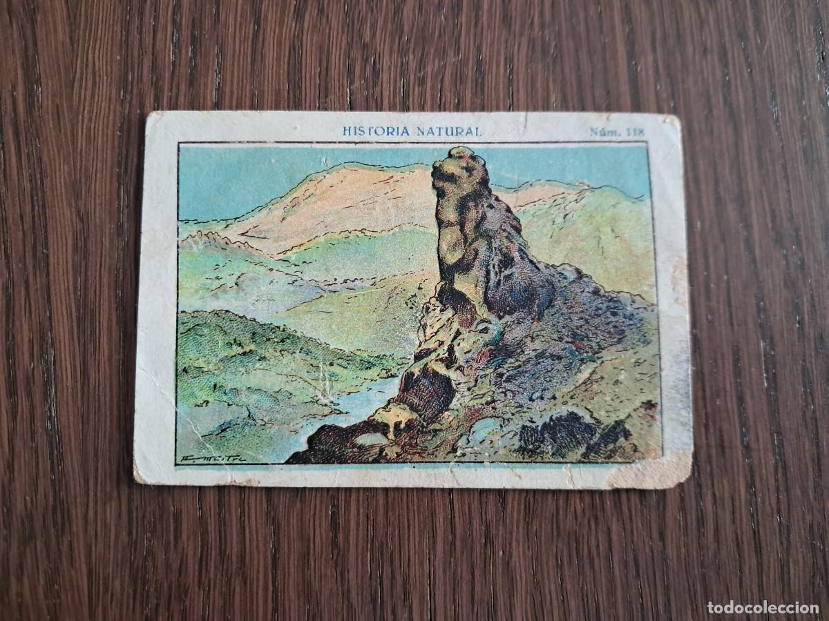 Coleccionismo Cromos antiguos: cromo de chocolates Juncosa, historia natural, cuerno de Almanzor n&ordm; 118.