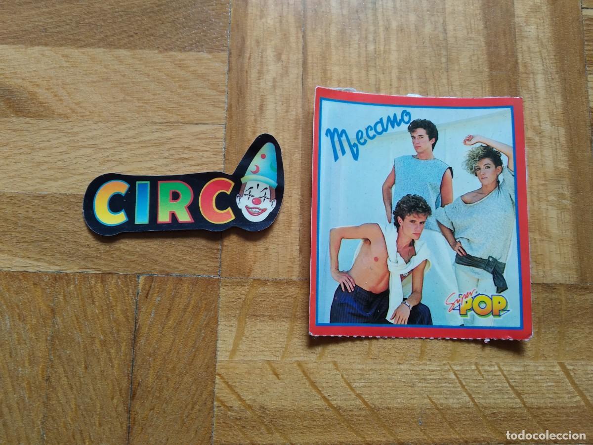 Coleccionismo Cromos antiguos: 2 CROMOS PEGATINAS GRUPO MUSICAL MECANO Y PANRICO VER FOTOS